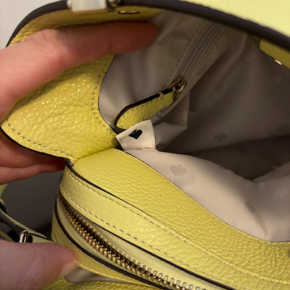 Kate Spade Leila Medium Light Yellow Triple Compartment Satchel - Picture 12 of 13